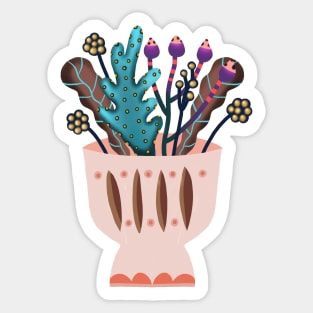 My cup of flowers Sticker